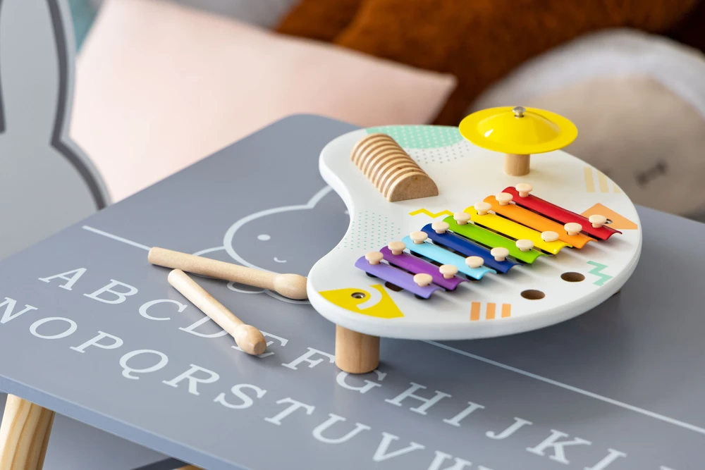 Muzikinis staliukas su cimbolais ECOTOYS +18 mėn.