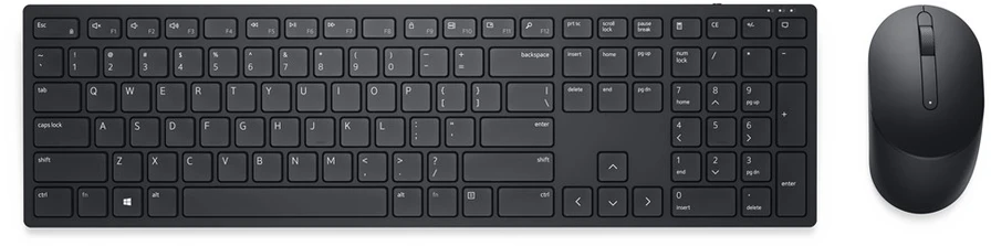 DELL KM5221W Klaviatūra ir pelė įskaityta Biuras Radijo dažnio belaidė QWERTY Ispanas Juoda