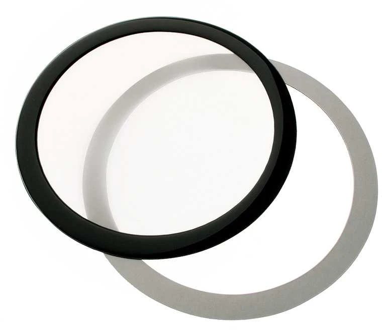 DEMCiflex dust filter 140mm, round – juodos ir baltos spalvos