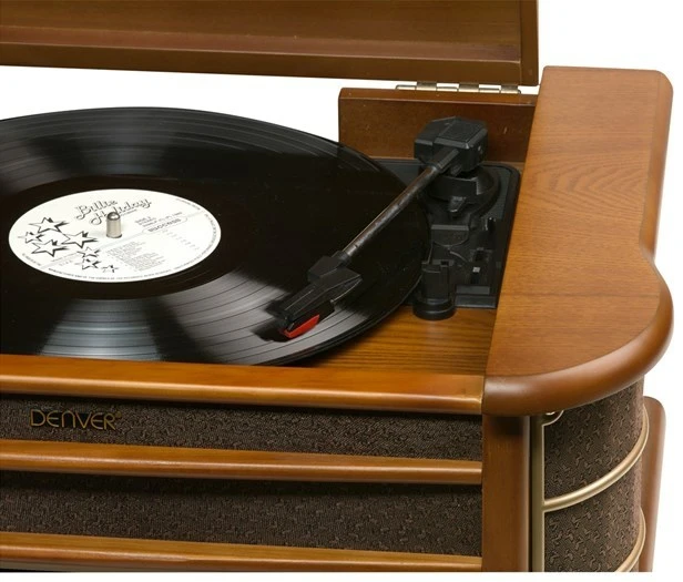 Patefonas Denver MCR-50 su radijo ir kasečių funkcija, rudas