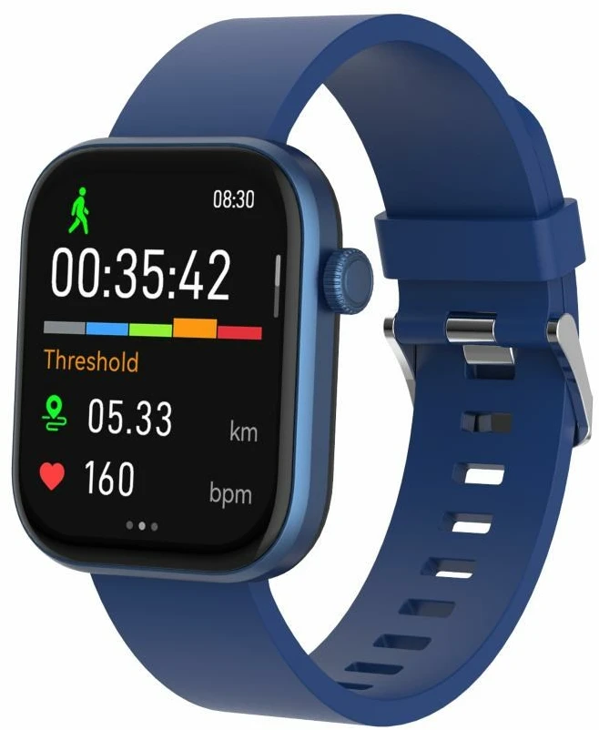 Išmanusis laikrodis DNV Denver SWC-185BU Išmanusis arba sportinis laikrodis 4,7 cm (1.85″) AMOLED Skaitmeninis 390 x 450 pikseliai Lietimui jautrus ekranas Mėlyna