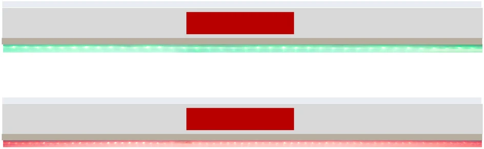 Dešinės pusės parkavimo užtvara PNI BPL506D su LED, užtvaros ilgis 6m, nuotolinio valdymo pultas pridedamas