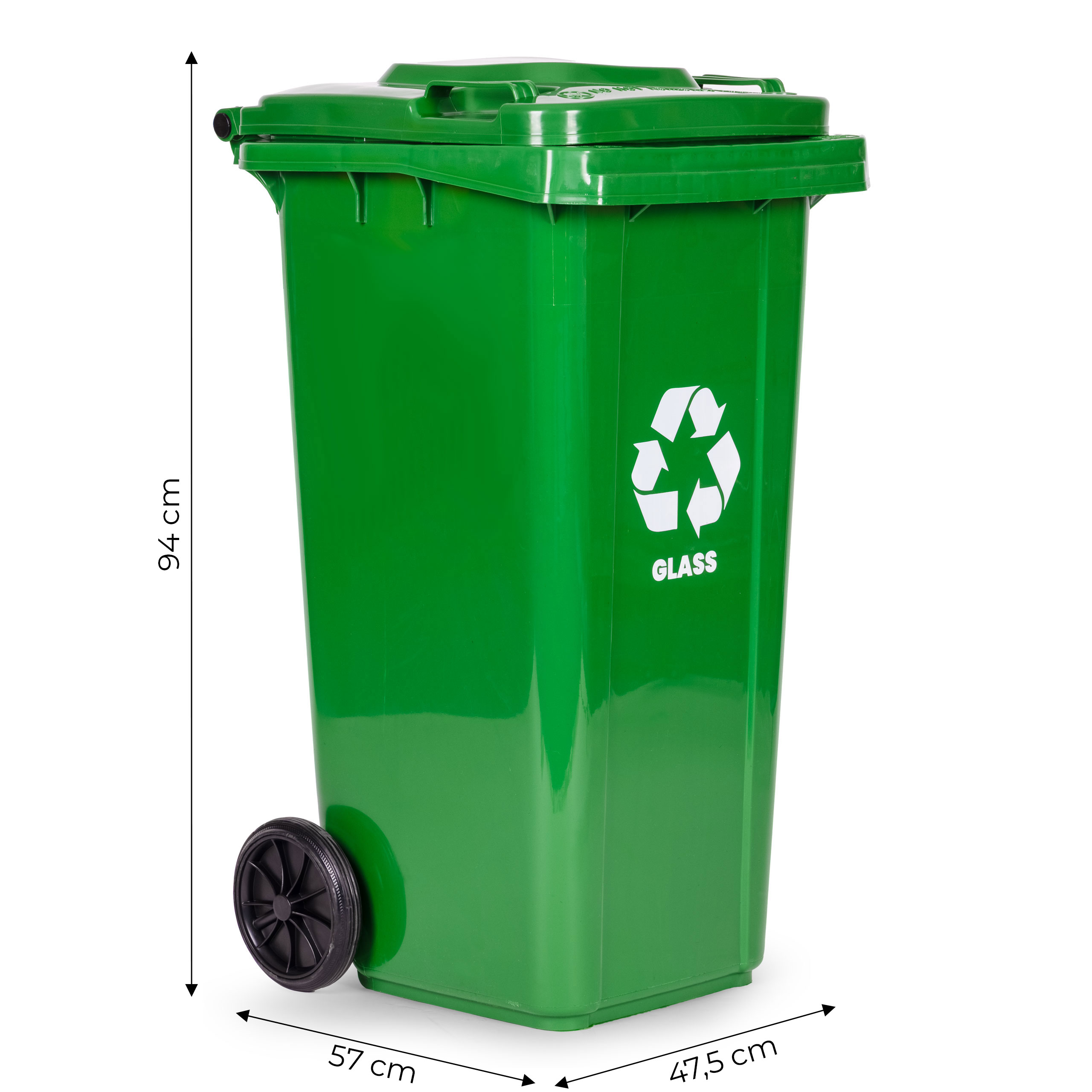 Multistore 3 šiukšliadėžių rinkinys 3x120L mėlyna žalia geltona popieriui stiklui plastikui su guminiais ratukais aprašymas - Prekės nuotrauka