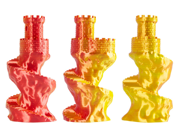 3D plastikas PLA dvipusis Magic silk SOLAR FLARE (geltonas, raudonas) 1kg Spectrum aprašymas - Prekės nuotrauka