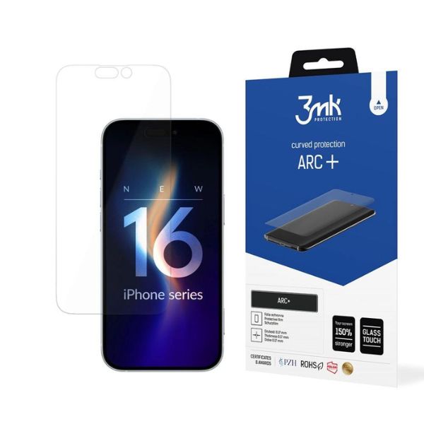3MK apsauginė plėvelė ARC+ iPhone 16 Pro 6.3″ Fullscreen aprašymas - Prekės nuotrauka