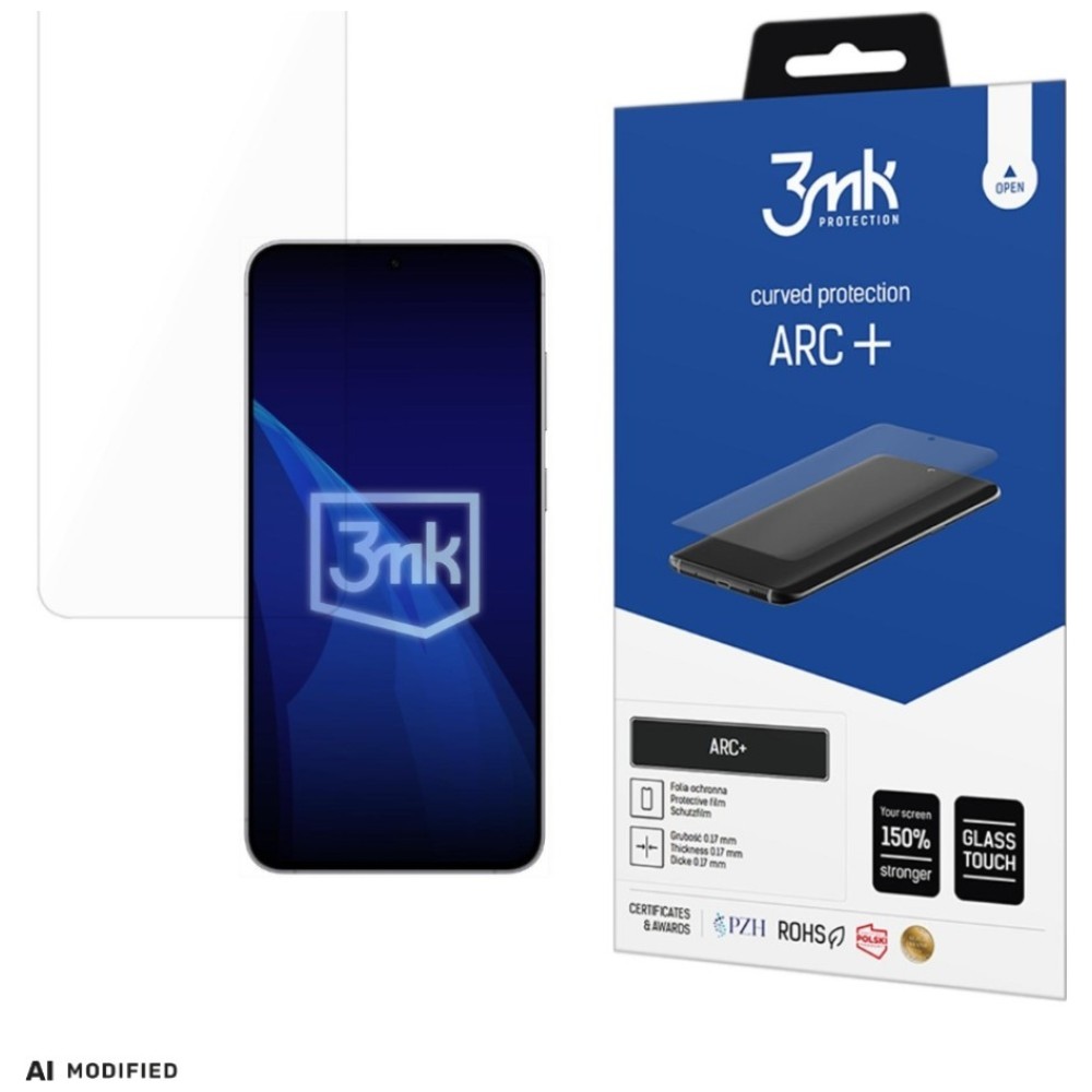 3MK ARC+ apsauginė plėvelė visam ekranui, skirta Samsung Galaxy S26 FE aprašymas - Prekės nuotrauka