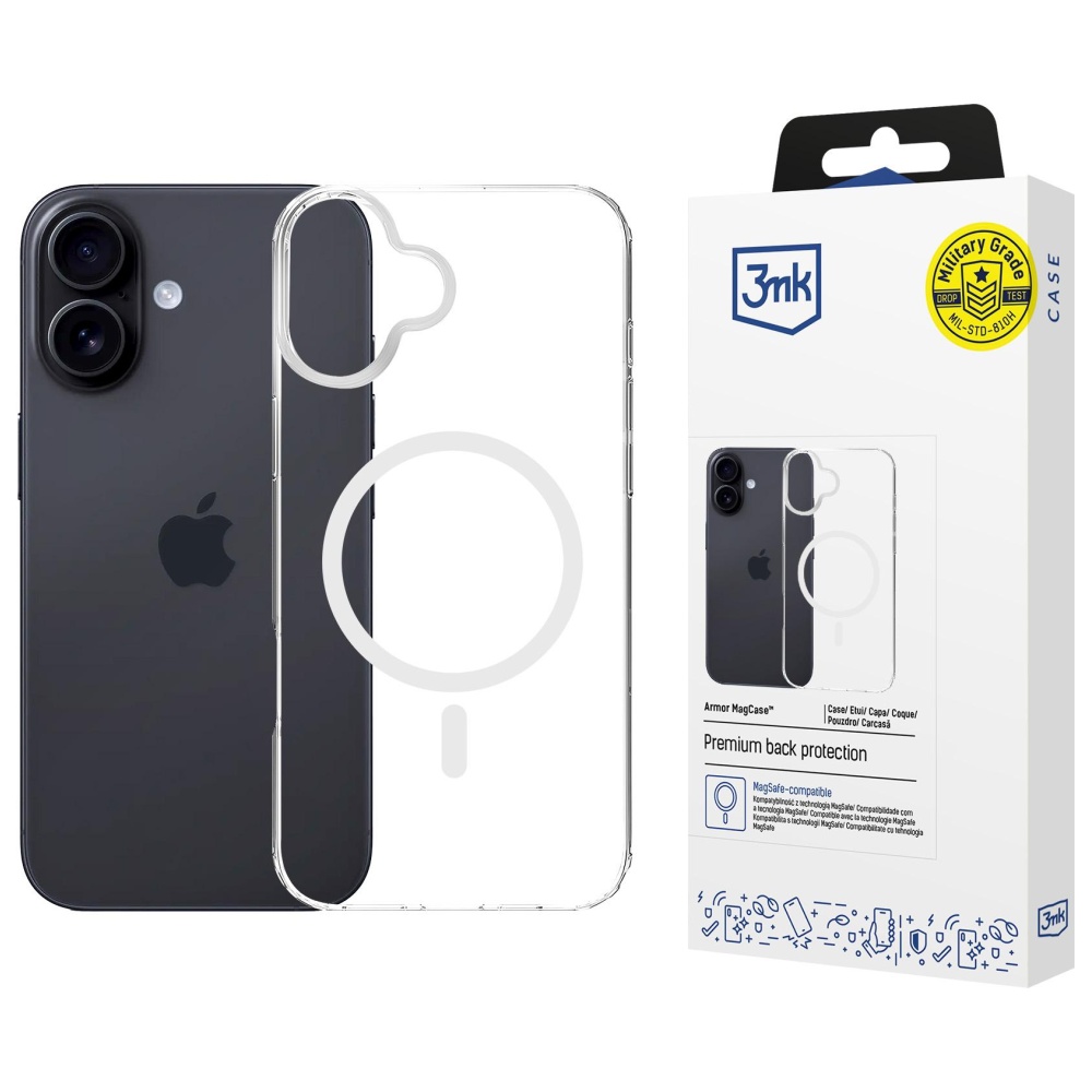 Dėklas 3Mk apsauga 3mk „Armor MagCase“, skirtas „iPhone 17“ – skaidrus aprašymas - Prekės nuotrauka Dėklas 3Mk apsauga 3mk „Armor MagCase“, skirtas „iPhone 17“ – skaidrus aprašymas - Prekės nuotrauka