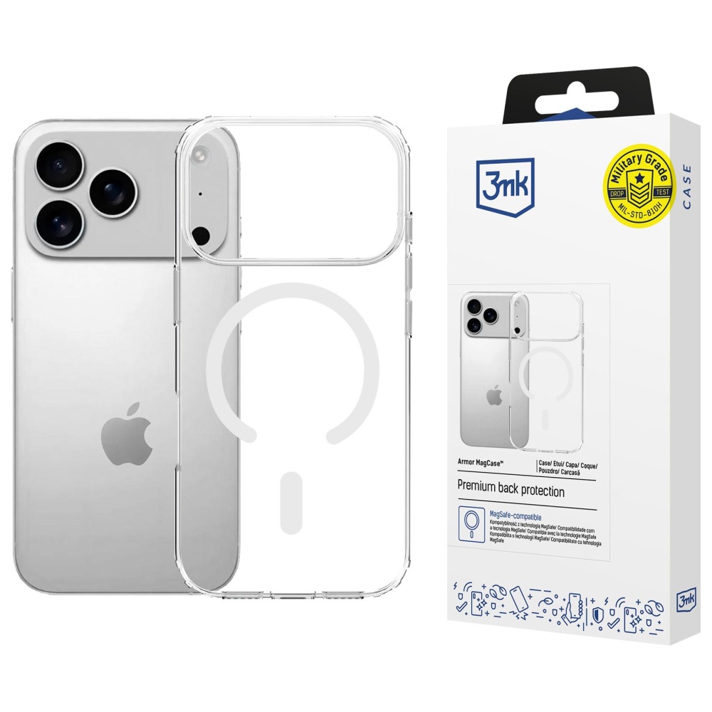 Dėklas 3Mk apsauga 3mk „Armor MagCase“, skirtas „iPhone 17 Pro Max“ – skaidrus aprašymas - Prekės nuotrauka Dėklas 3Mk apsauga 3mk „Armor MagCase“, skirtas „iPhone 17 Pro Max“ – skaidrus aprašymas - Prekės nuotrauka