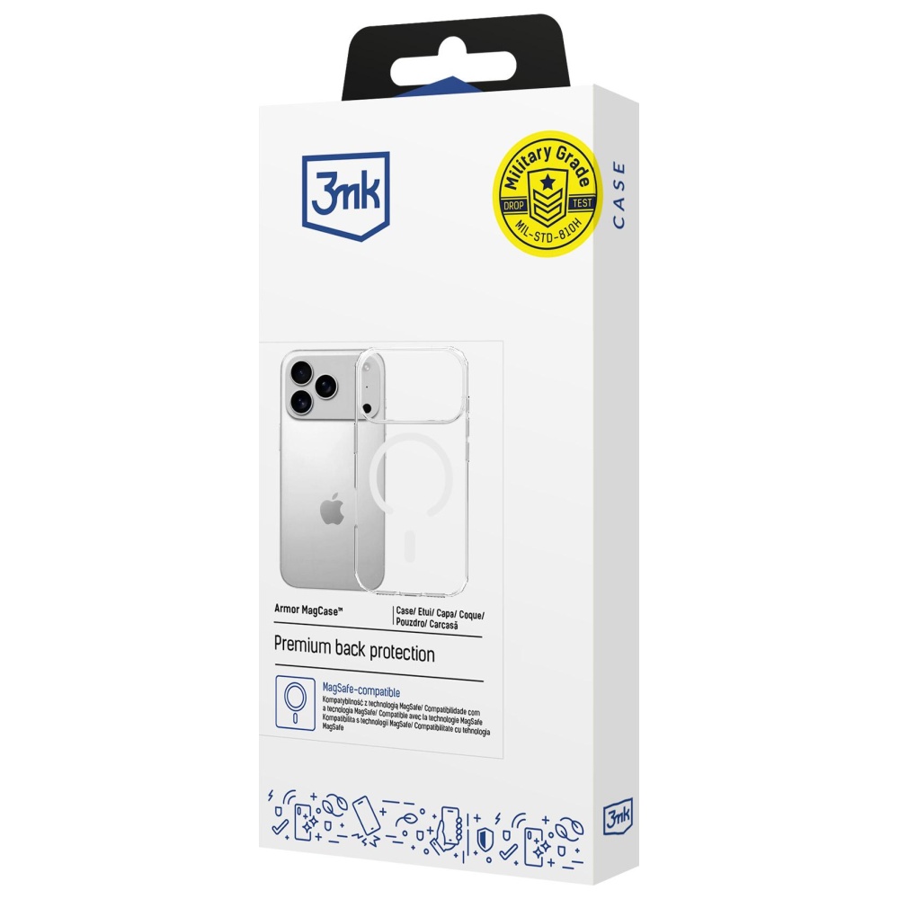 Dėklas 3Mk apsauga 3mk „Armor MagCase“, skirtas „iPhone 17 Pro Max“ – skaidrus aprašymas - Prekės nuotrauka Dėklas 3Mk apsauga 3mk „Armor MagCase“, skirtas „iPhone 17 Pro Max“ – skaidrus aprašymas - Prekės nuotrauka
