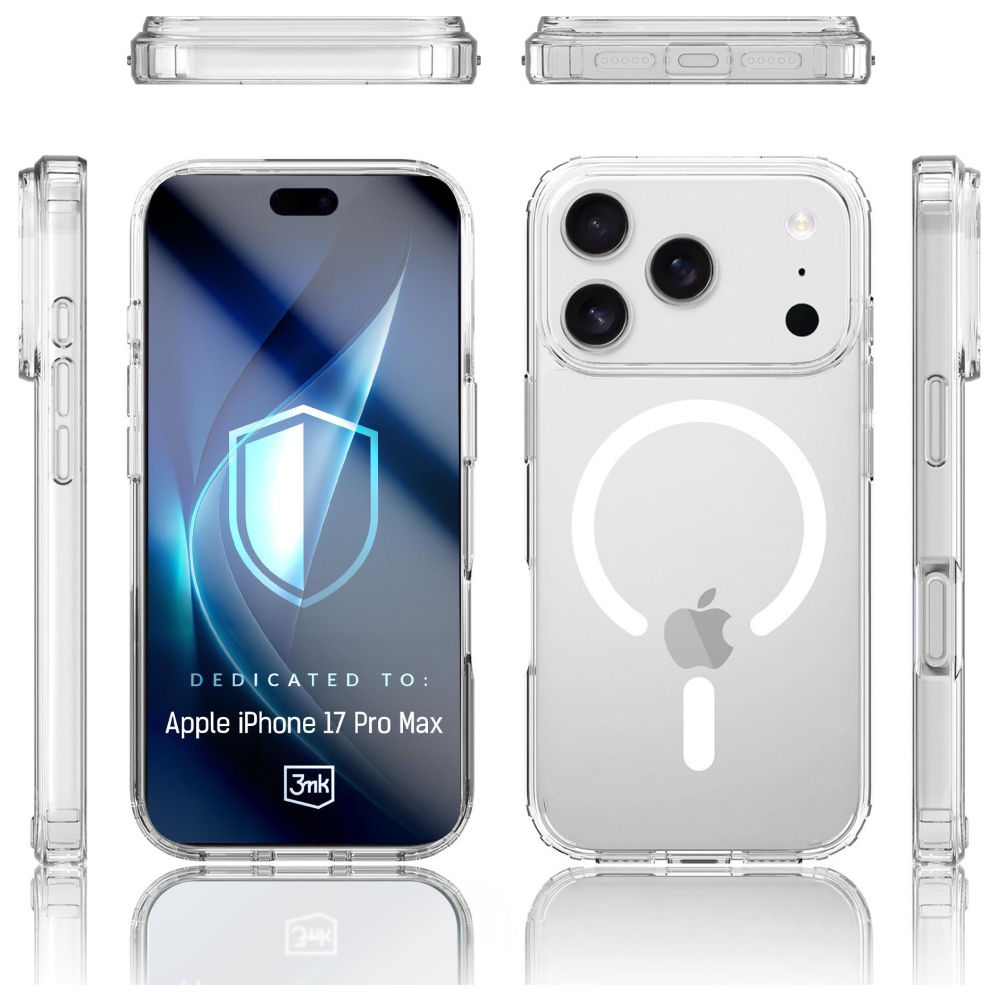 Dėklas 3Mk apsauga 3mk „Armor MagCase“, skirtas „iPhone 17 Pro Max“ – skaidrus aprašymas - Prekės nuotrauka Dėklas 3Mk apsauga 3mk „Armor MagCase“, skirtas „iPhone 17 Pro Max“ – skaidrus aprašymas - Prekės nuotrauka