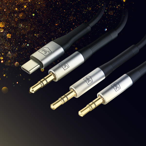 3MK AUX laidas Jack 3.5 mm – Jack 3.5 mm 1m aprašymas - Prekės nuotrauka