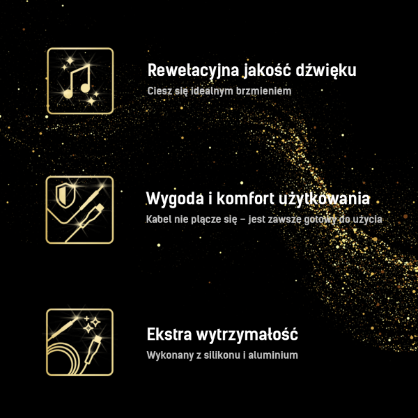 3MK AUX laidas USB-C – Jack 3.5 mm 1m aprašymas - Prekės nuotrauka