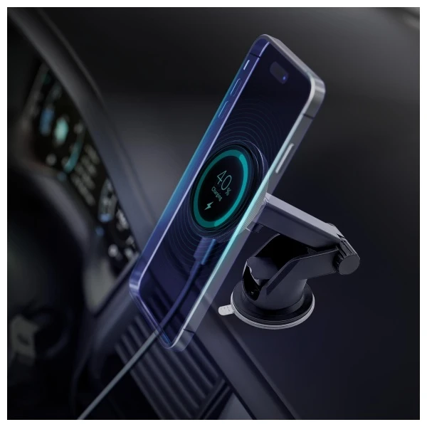 3MK Car MagCharger laikiklis su belaidžiu įkrovikliu 15W juodos spalvos aprašymas - Prekės nuotrauka 3MK Car MagCharger laikiklis su belaidžiu įkrovikliu 15W juodos spalvos aprašymas - Prekės nuotrauka