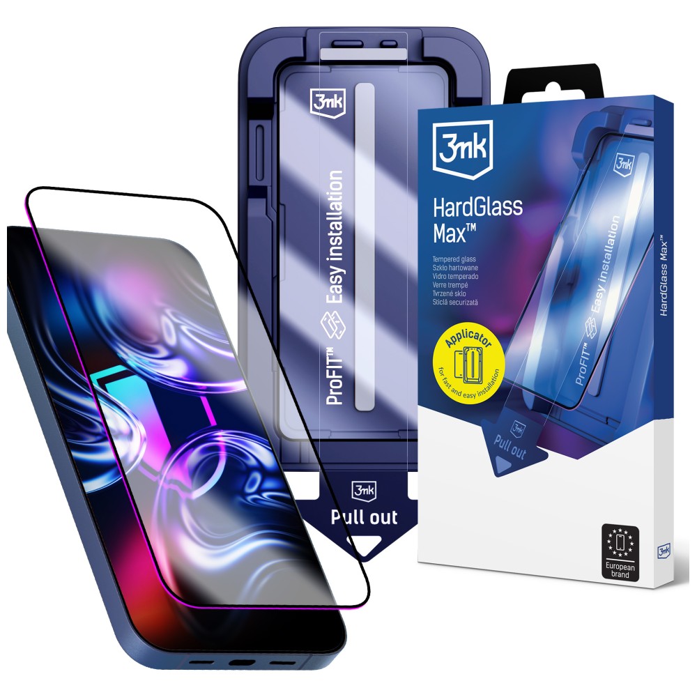3MK HardGlass Max Apsauginis stiklas with Applicator skirtas Samsung Galaxy S24+/S25+ juodos spalvos aprašymas - Prekės nuotrauka