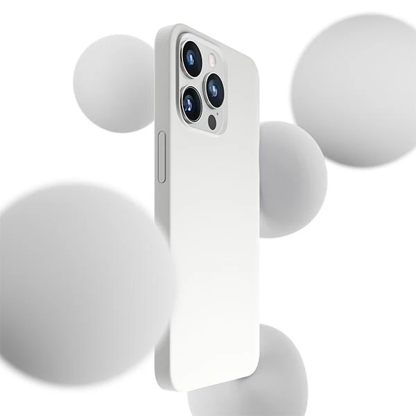Dėklas 3Mk Protection 3mk Hardy silikoninis „MagCase“, skirtas „iPhone 15 Pro Max“ – baltas aprašymas - Prekės nuotrauka