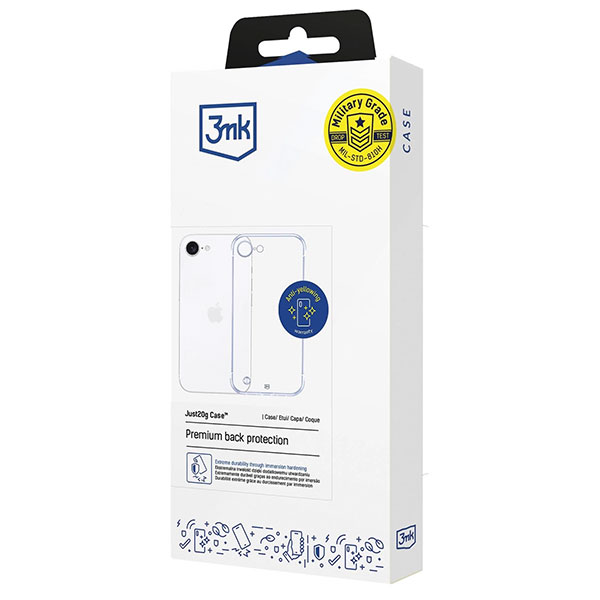 3MK Just20g skaidrus dėklas iPhone 15 Pro aprašymas - Prekės nuotrauka