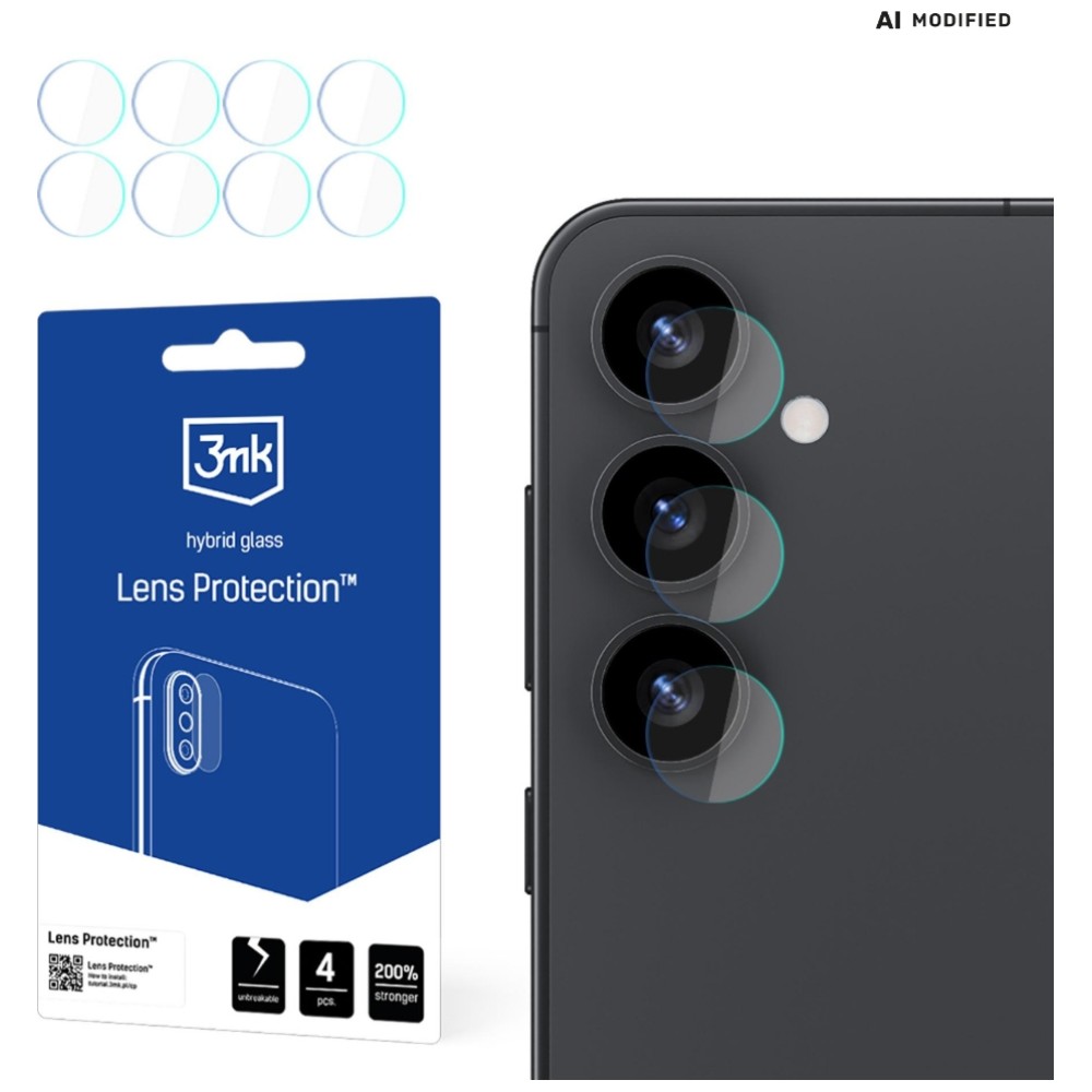 3MK Lens Protection fotoaparato lęšių apsauga skirta Samsung Galaxy S25 4 vnt. aprašymas - Prekės nuotrauka