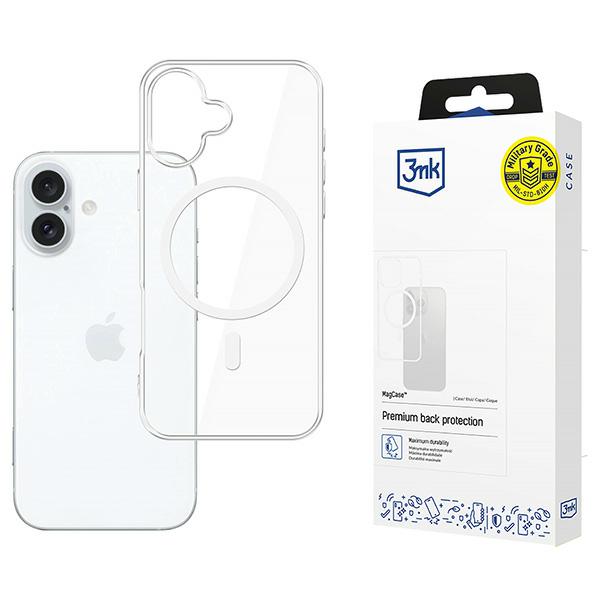 3MK MagDėklas iPhone 16 Plus 6.7″ skaidrus, suderinamas su MagSafe aprašymas - Prekės nuotrauka