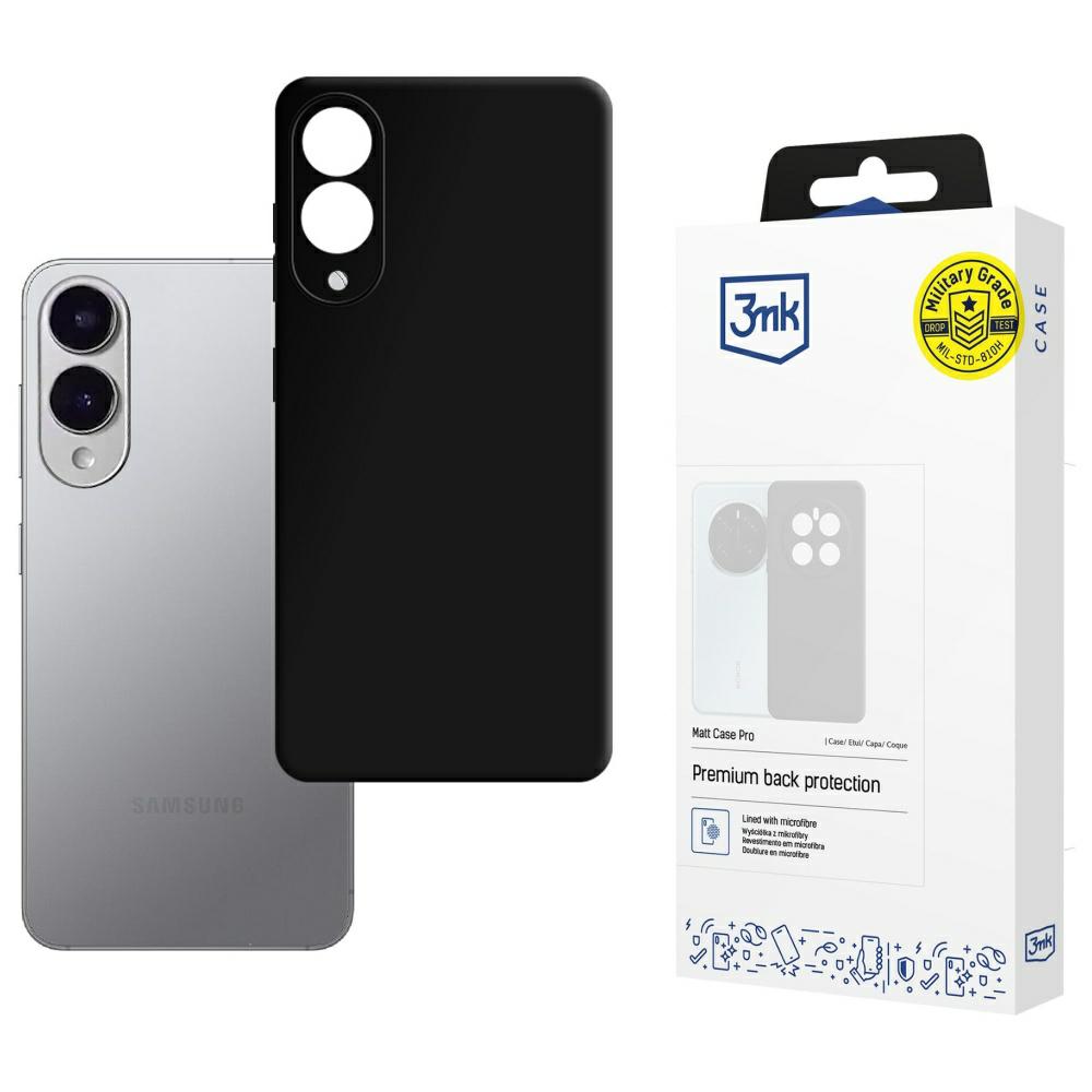Dėklas 3MK Matt Case Pro Samsung Galaxy S25 Edge juodos spalvos aprašymas - Prekės nuotrauka