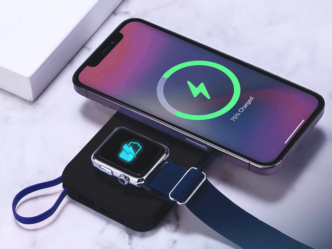 3MK Powerbank PastelUp 10,000mAh 22.5Wz Magsafe + įkrovimas Apple Watch mėlynos spalvos aprašymas - Prekės nuotrauka 3MK Powerbank PastelUp 10,000mAh 22.5Wz Magsafe + įkrovimas Apple Watch mėlynos spalvos aprašymas - Prekės nuotrauka