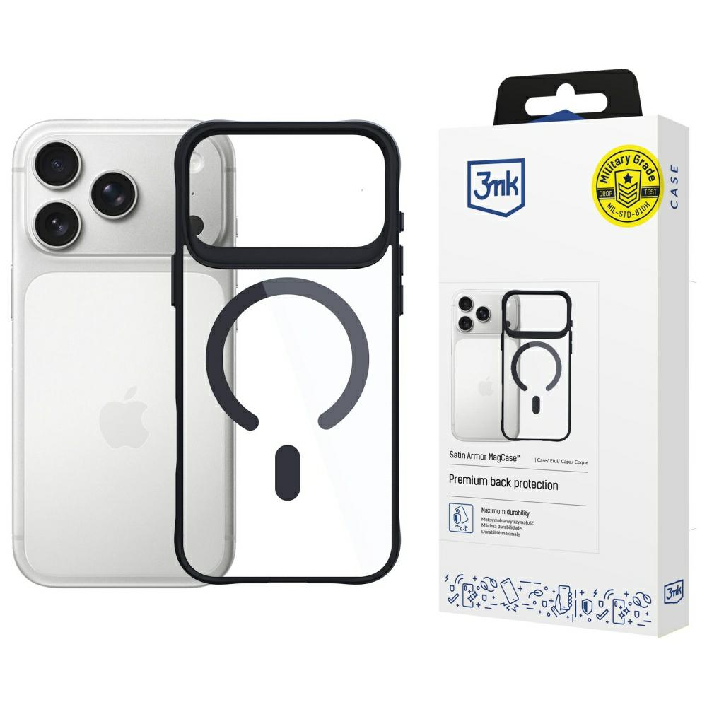 3MK Satin Armor MagDėklas iPhone 17 Pro aprašymas - Prekės nuotrauka