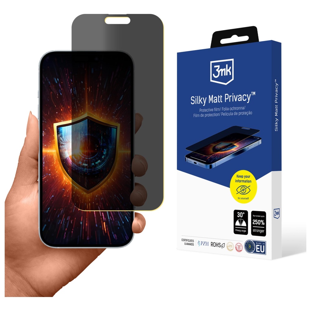 3MK Silky Matt Privacy Screen Protector for Xiaomi 15T 5G aprašymas - Prekės nuotrauka