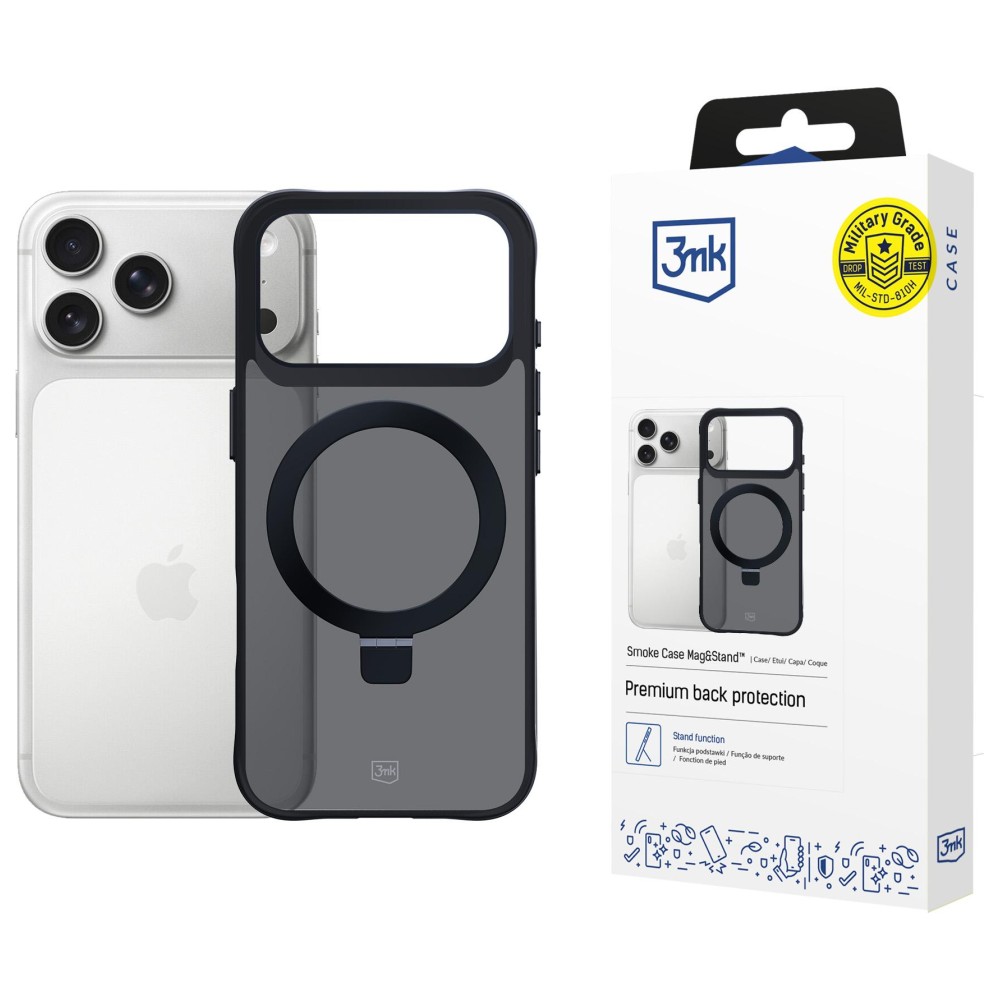 3MK Smoke Mag&Stand dėklas, skirtas iPhone 17 Pro aprašymas - Prekės nuotrauka