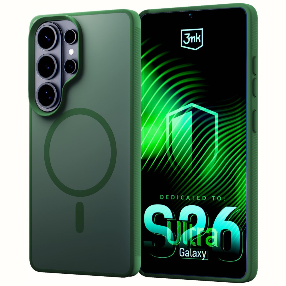 3MK Smoke MagDėklas Dėklas skirtas Samsung Galaxy S26 Ultra Žalias aprašymas - Prekės nuotrauka