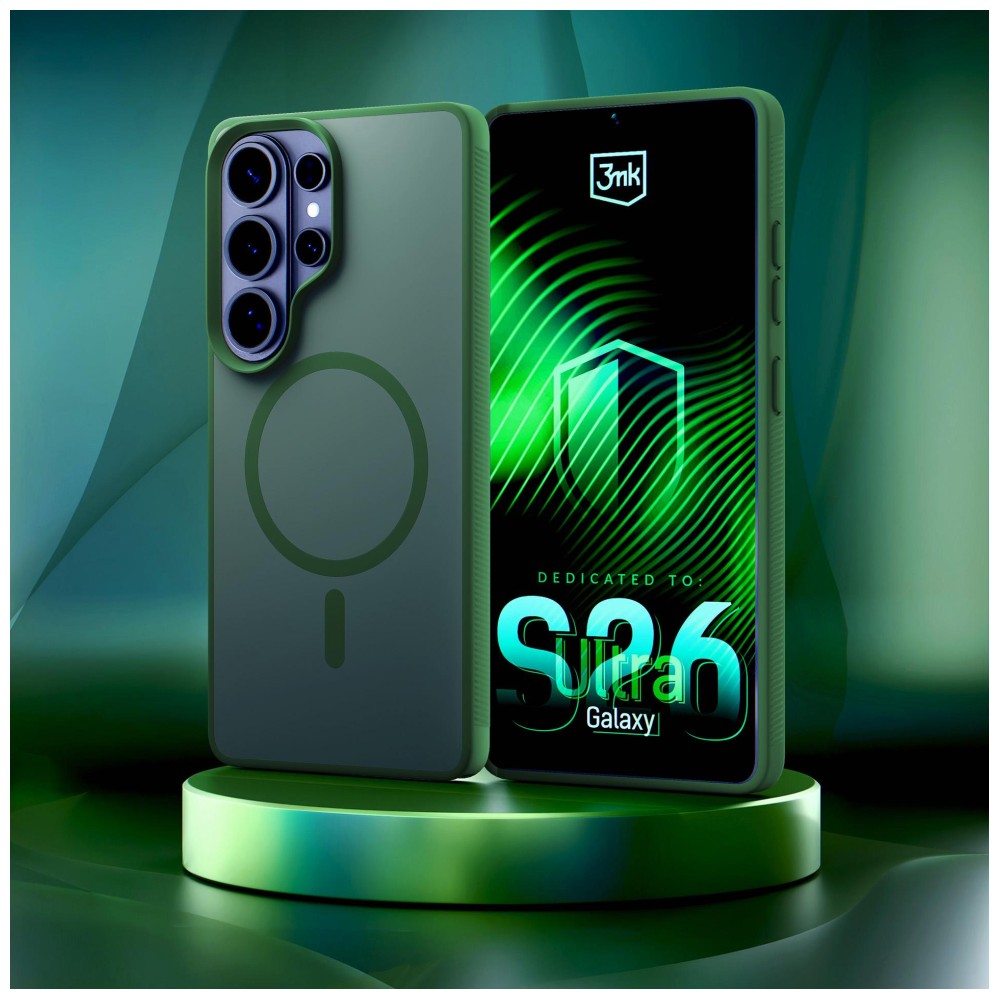 3MK Smoke MagDėklas Dėklas skirtas Samsung Galaxy S26 Ultra Žalias aprašymas - Prekės nuotrauka