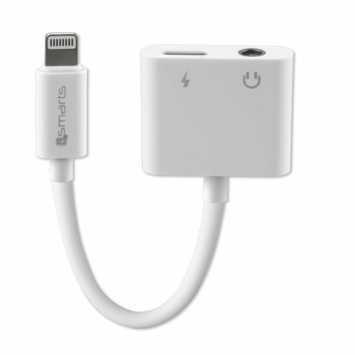 4smarts Adapteris Lightning į Lightning + 3.5mm AUX baltos spalvos 468673 aprašymas - Prekės nuotrauka 4smarts Adapteris Lightning į Lightning + 3.5mm AUX baltos spalvos 468673 aprašymas - Prekės nuotrauka