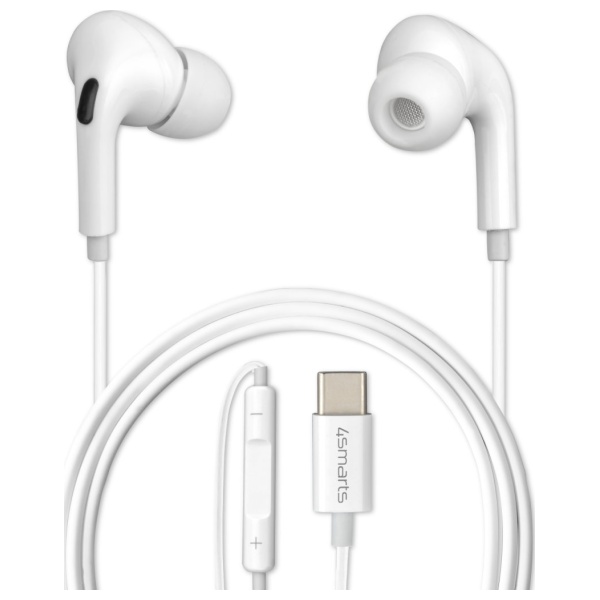 4smarts ausinės Melody Digital Basic USB-C D/A baltos spalvos 465590 aprašymas - Prekės nuotrauka 4smarts ausinės Melody Digital Basic USB-C D/A baltos spalvos 465590 aprašymas - Prekės nuotrauka