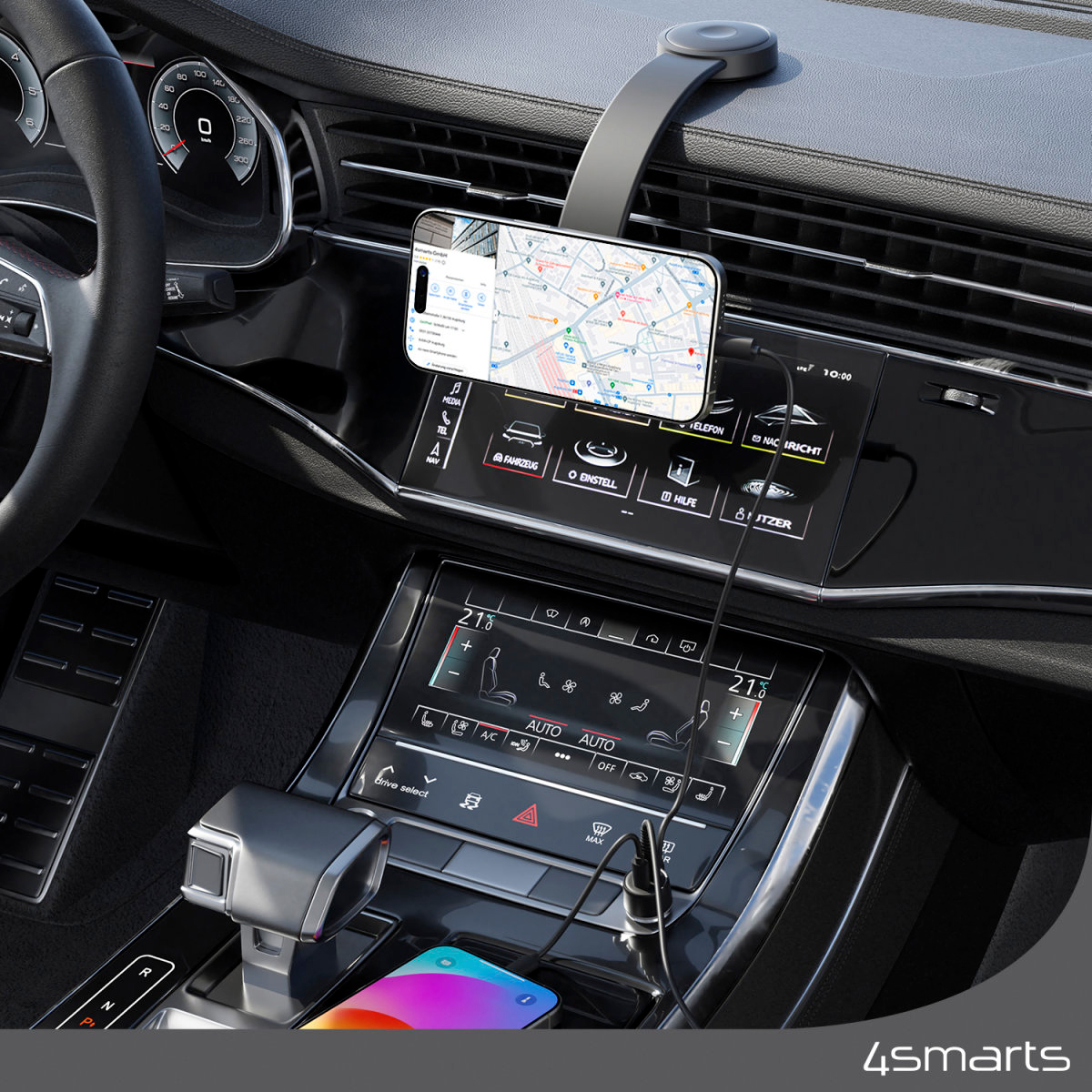 Prekės ženklas Undefined 4smarts Ład. indukcinė automobilinis įkrovimas 15W + kroviklis samochodowa pilka/pilkas 540988 aprašymas - Prekės nuotrauka Prekės ženklas Undefined 4smarts Ład. indukcinė automobilinis įkrovimas 15W + kroviklis samochodowa pilka/pilkas 540988 aprašymas - Prekės nuotrauka