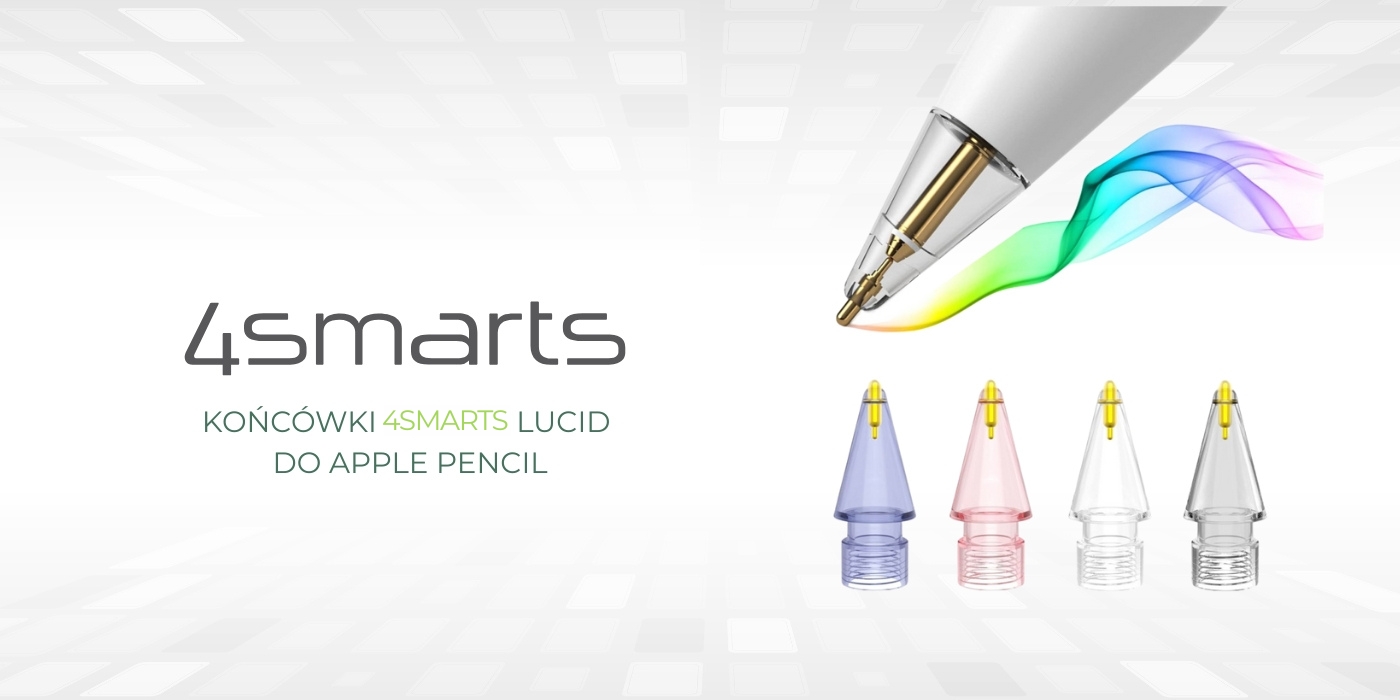 4smarts Lucid rašiklio antgaliai, skirti Pieštukas 1st gen./2nd gen./USB-C/Pro, 4vnt., įvairių spalvų aprašymas - Prekės nuotrauka