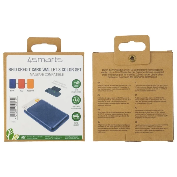Grąžtas 4smarts Portfel Magnetic Dėklas RFIDna kreditinėms kortelėms Magcase rinkinys (mėlynas/red/yellow) 541048 aprašymas - Prekės nuotrauka Grąžtas 4smarts Portfel Magnetic Dėklas RFIDna kreditinėms kortelėms Magcase rinkinys (mėlynas/red/yellow) 541048 aprašymas - Prekės nuotrauka
