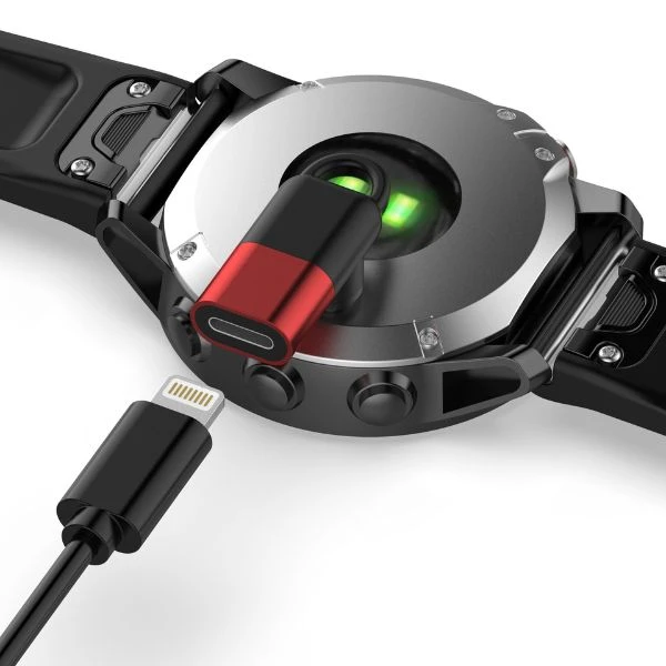 Adapteris Lightning Beline laikrodžio įkrovimui Garmin raudonas spalvos aprašymas - Prekės nuotrauka Adapteris Lightning Beline laikrodžio įkrovimui Garmin raudonas spalvos aprašymas - Prekės nuotrauka