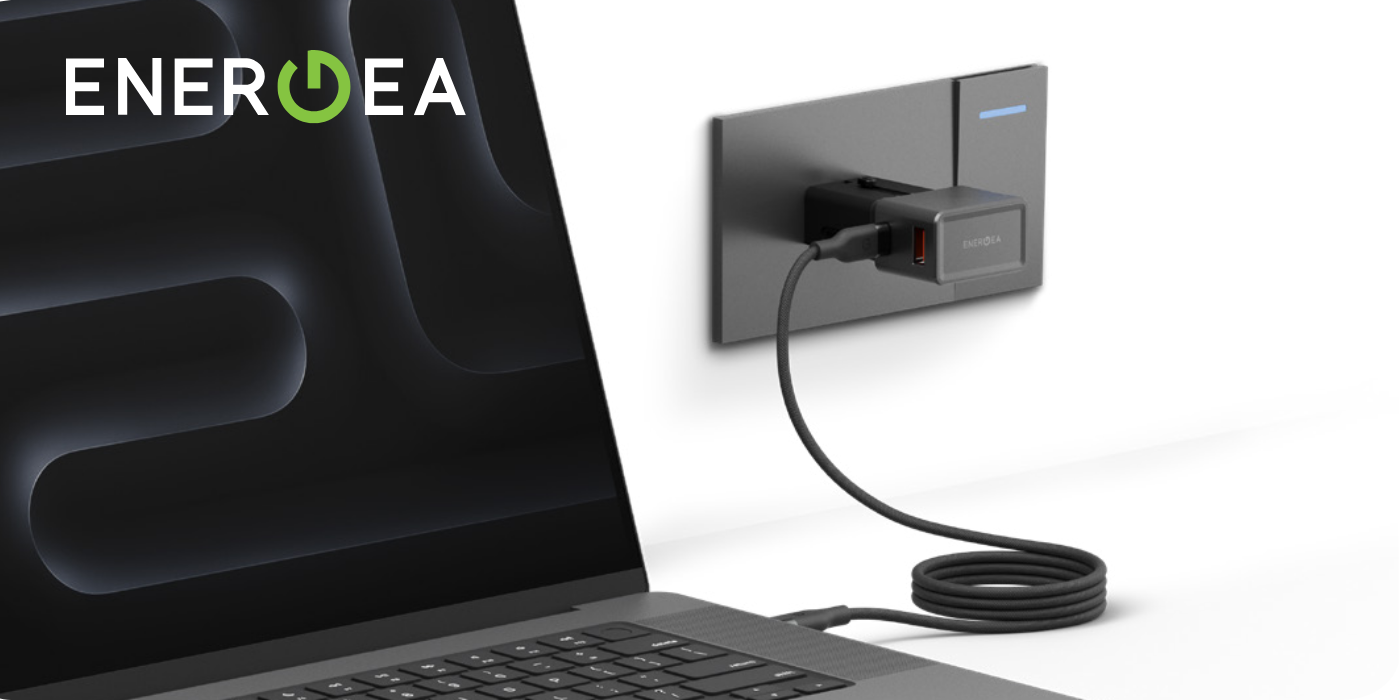 Adapteris Energea TravelWorld 1A1C 25W juodas/tamsiai pilkas aprašymas - Prekės nuotrauka