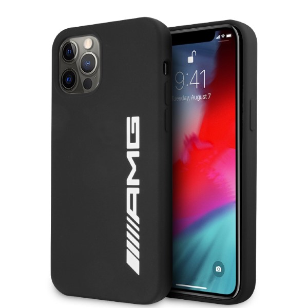 Mercedes AMG AMHCP12LSGLBGN Apple iPhone 12 Pro Max 6.7″ juodos spalvos kietas dėklas with Silicone Big Logo aprašymas - Prekės nuotrauka