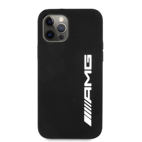Mercedes AMG AMHCP12LSGLBGN Apple iPhone 12 Pro Max 6.7″ juodos spalvos kietas dėklas with Silicone Big Logo aprašymas - Prekės nuotrauka