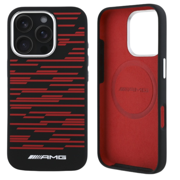 Mercedes AMG AMHMP16L24SSRRK Apple iPhone 16 Pro 6.3″ juodos spalvos kietas dėklas Silicone Graphics MagSafe aprašymas - Prekės nuotrauka Mercedes AMG AMHMP16L24SSRRK Apple iPhone 16 Pro 6.3″ juodos spalvos kietas dėklas Silicone Graphics MagSafe aprašymas - Prekės nuotrauka