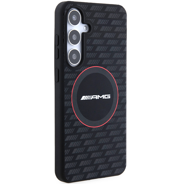 Mercedes AMG AMHMS24S23SMRK S24 S921 juodos spalvos kietas dėklas with Silicone Carbon Pattern and MagSafe aprašymas - Prekės nuotrauka