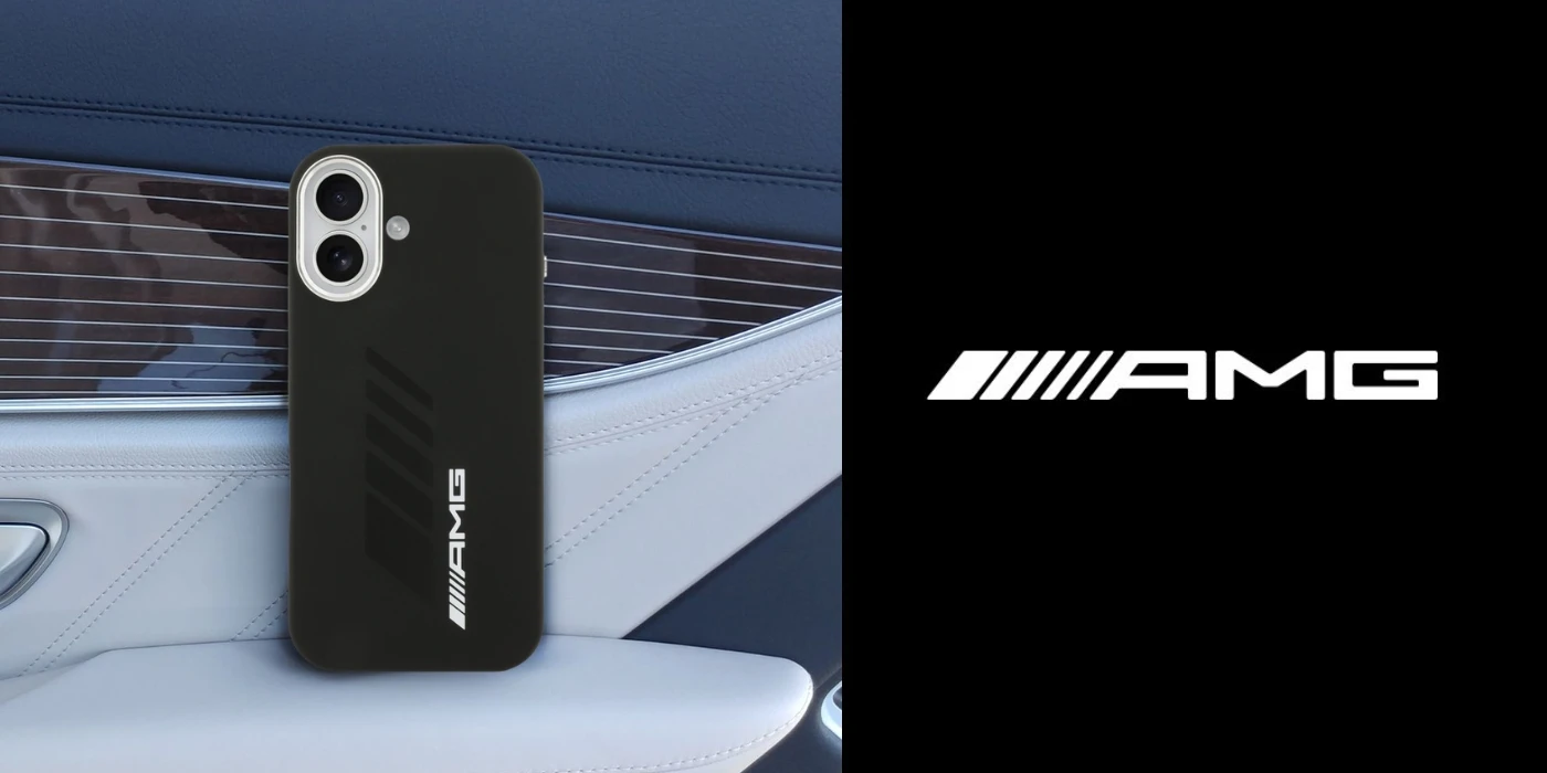 Mercedes AMG Silicone Oversize Rhombs MagSafe Dėklas skirtas Apple iPhone 17 juodos spalvos aprašymas - Prekės nuotrauka