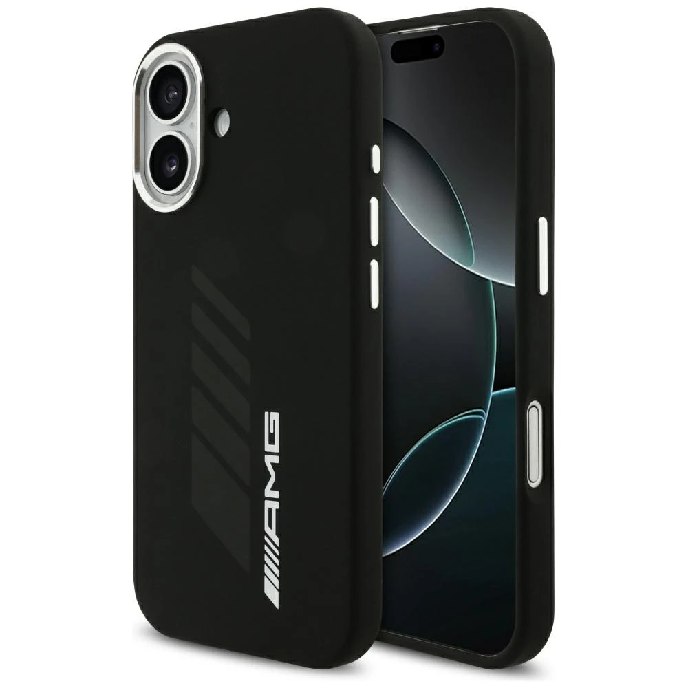 Mercedes AMG Silicone Oversize Rhombs MagSafe Dėklas skirtas Apple iPhone 17 juodos spalvos aprašymas - Prekės nuotrauka