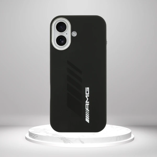 Mercedes AMG Silicone Oversize Rhombs MagSafe Dėklas skirtas Apple iPhone 17 juodos spalvos aprašymas - Prekės nuotrauka