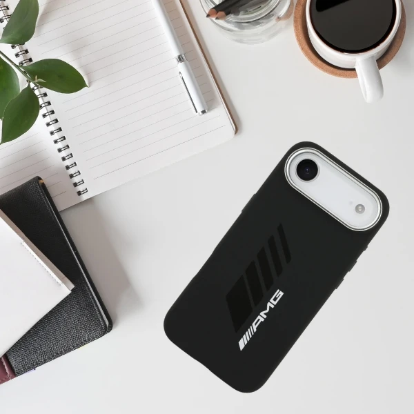 Mercedes AMG Silicone Oversize Rhombs MagSafe Dėklas skirtas Apple iPhone Air juodos spalvos aprašymas - Prekės nuotrauka