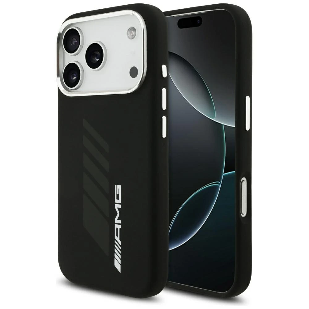 Mercedes AMG Silicone Oversize Rhombs MagSafe Dėklas skirtas Apple iPhone 17 Pro juodos spalvos aprašymas - Prekės nuotrauka