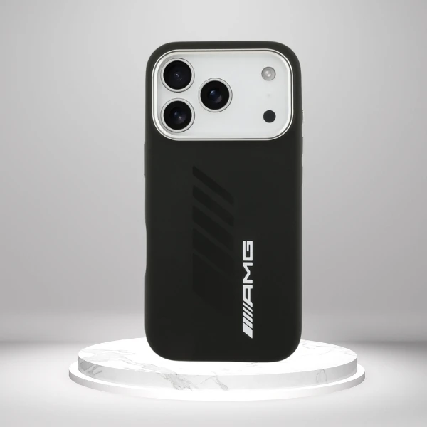 Mercedes AMG Silicone Oversize Rhombs MagSafe Dėklas skirtas Apple iPhone 17 Pro juodos spalvos aprašymas - Prekės nuotrauka