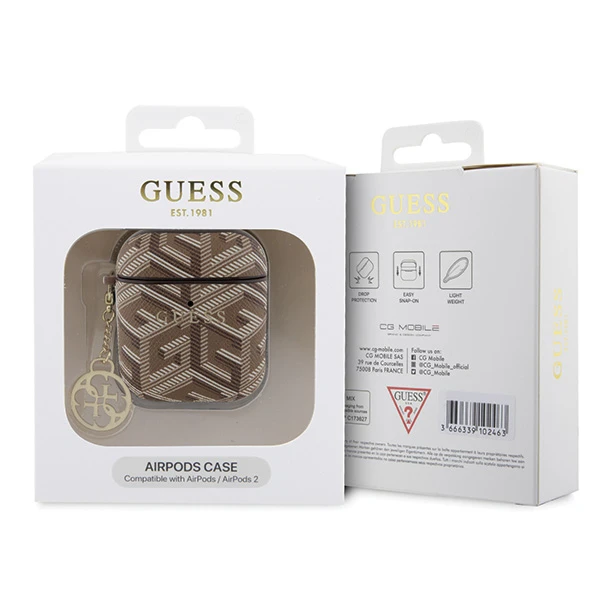 Apple AirPods ausinių dėklas Guess GCube Charm (GUA2PGCE4CW) ruda aprašymas - Prekės nuotrauka Apple AirPods ausinių dėklas Guess GCube Charm (GUA2PGCE4CW) ruda aprašymas - Prekės nuotrauka