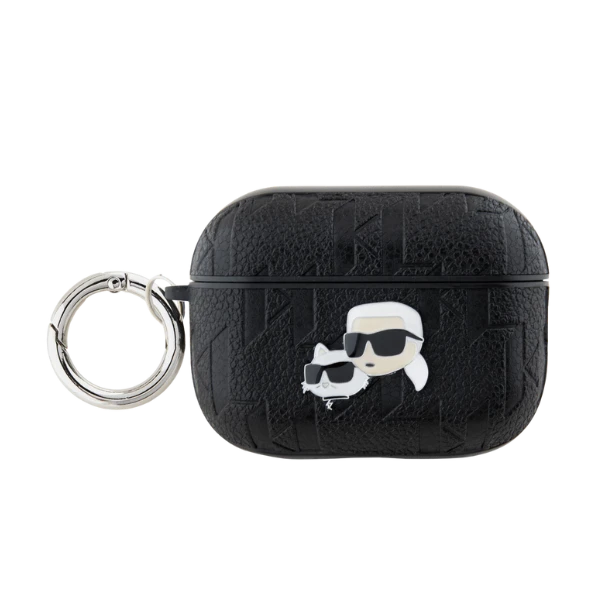 Apple AirPods Pro 2 Karl Lagerfeld Cover Monogram Karl & Choupette Head ausinių dėklas juodos spalvos aprašymas - Prekės nuotrauka Apple AirPods Pro 2 Karl Lagerfeld Cover Monogram Karl & Choupette Head ausinių dėklas juodos spalvos aprašymas - Prekės nuotrauka
