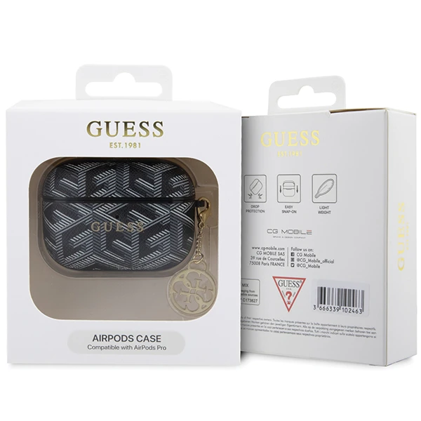 Apple AirPods Pro ausinių dėklas Guess GCube Charm (GUAPPGCE4CK) juodos spalvos aprašymas - Prekės nuotrauka Apple AirPods Pro ausinių dėklas Guess GCube Charm (GUAPPGCE4CK) juodos spalvos aprašymas - Prekės nuotrauka