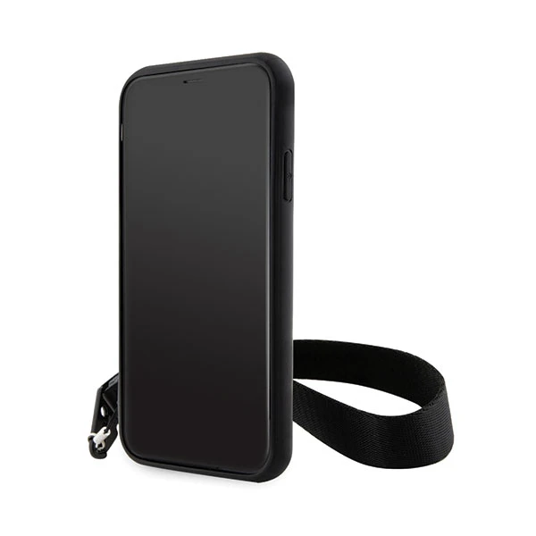 Apple iPhone 11 Karl Lagerfeld dėklas Monogram Losange Saffiano (KLHCN61SAKLMBSK) juodos spalvos aprašymas - Prekės nuotrauka